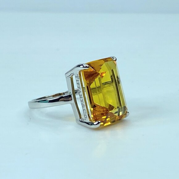Tiffany & Co. Sterling Silver Sparklers Citrine Ring s8 JR693 - Picture 6 of 10